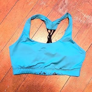 Virus Compression Fit Sports Bra. Size S. Color Bay Blue